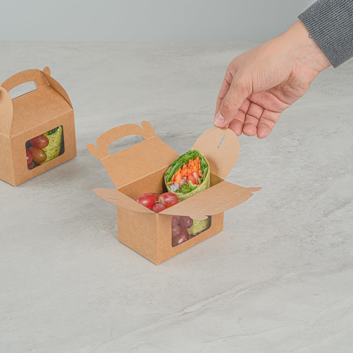 Restaurantware Bio Tek 4x25x25 Inch Gable Gift Boxes For Party Favors