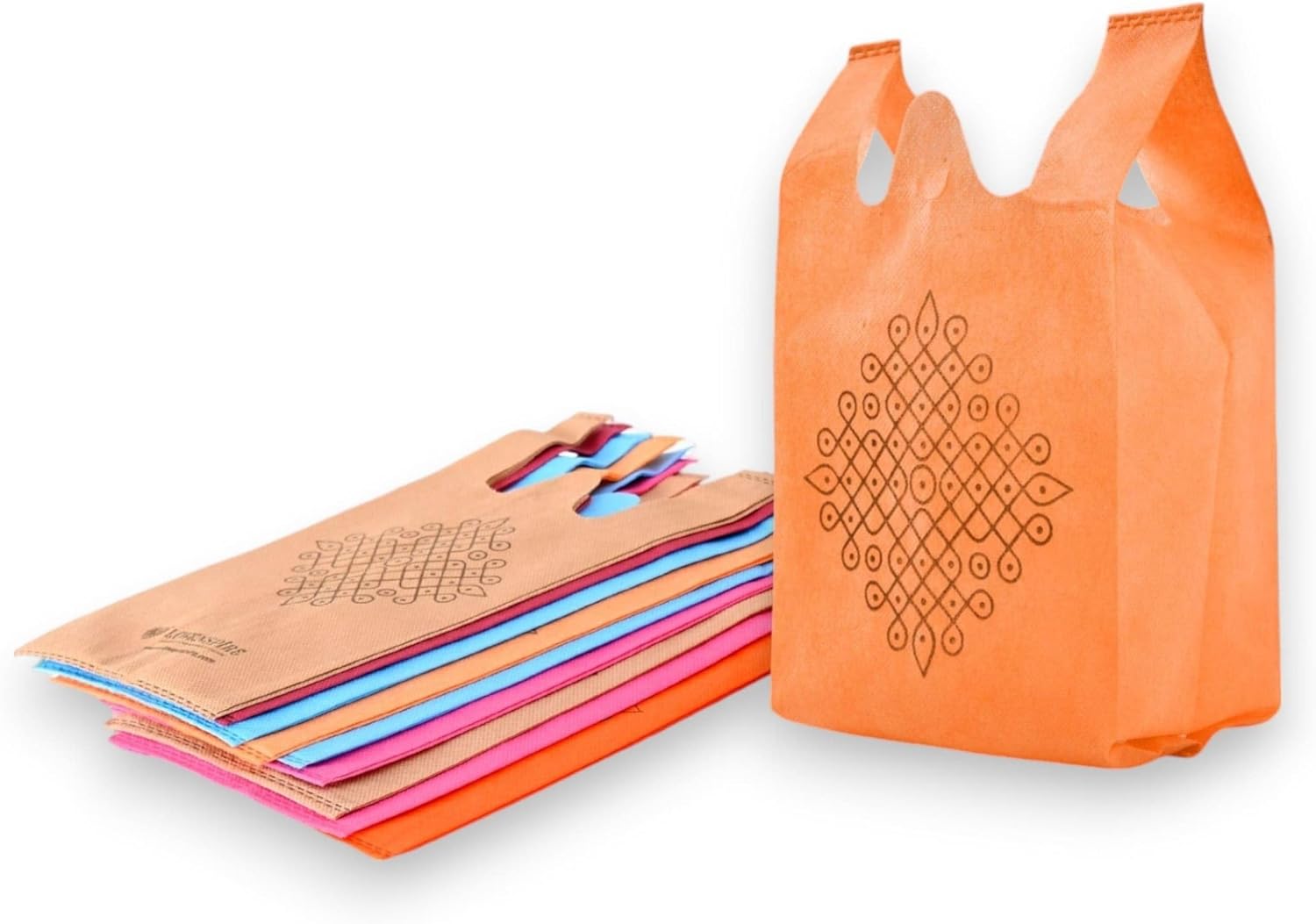 LOVENSPIRE Reusable Kolam Print Gift Bags