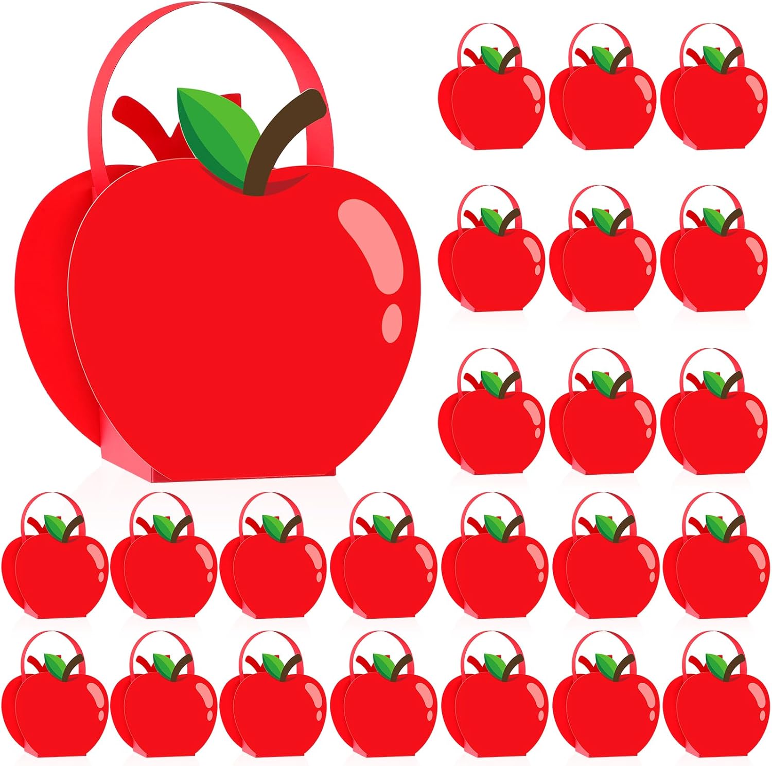 CHUNNIN 24 Pack Red Apple Gift Boxes for Back to School