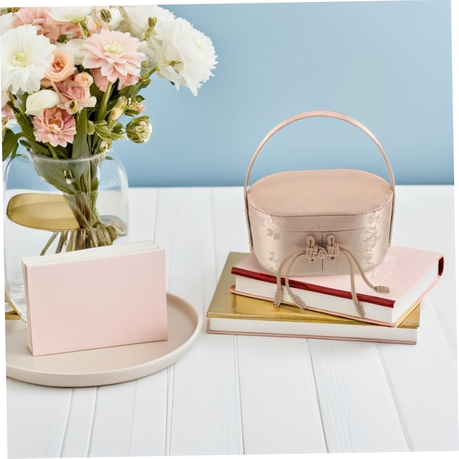 SEWOART Elegant Wedding Favor Candy Boxes with Handle