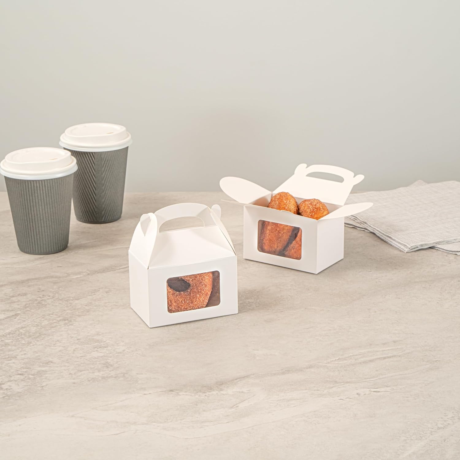 Restaurantware Bio Tek 4x25x25 Inch Gable Boxes 25 Count