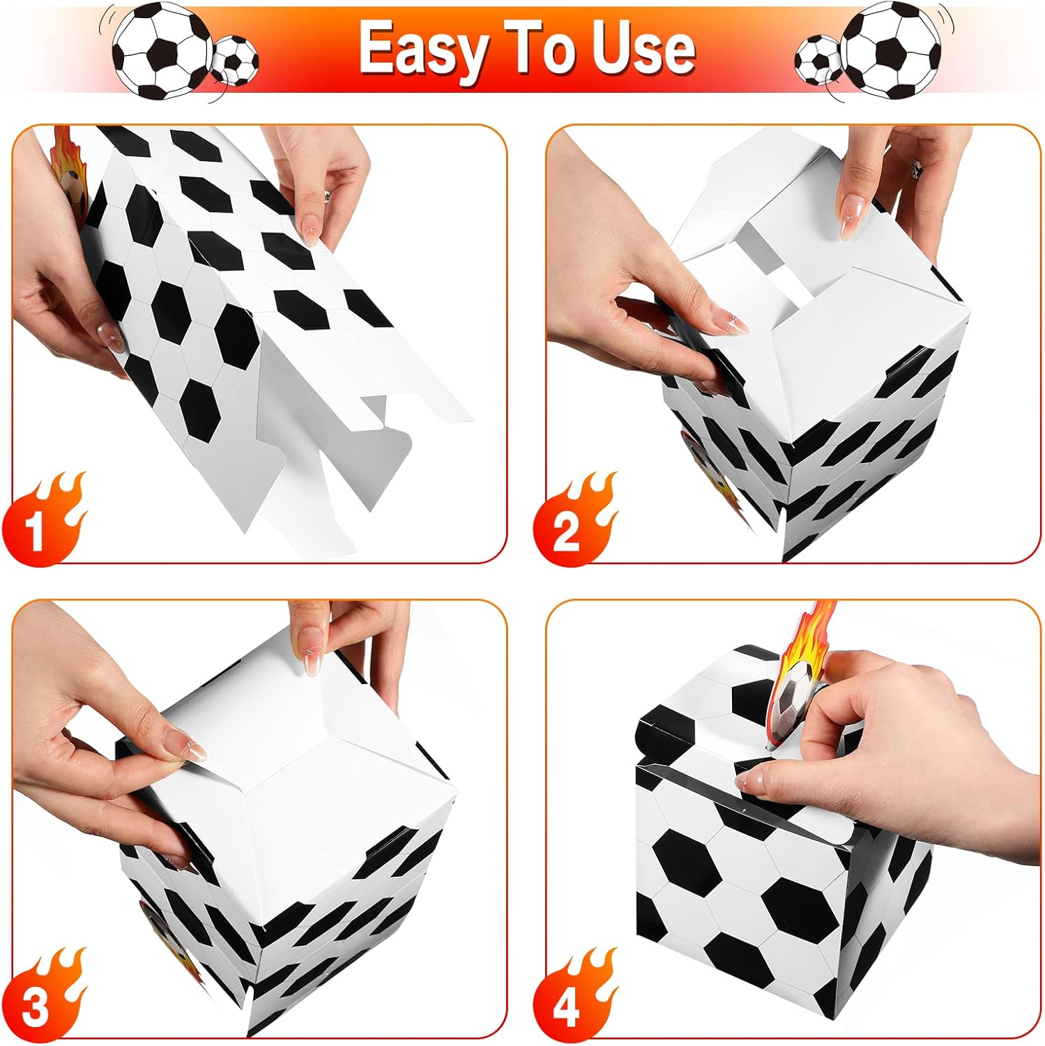 Frienda 36 Pcs Soccer Party Favor Boxes for Football Themed Events