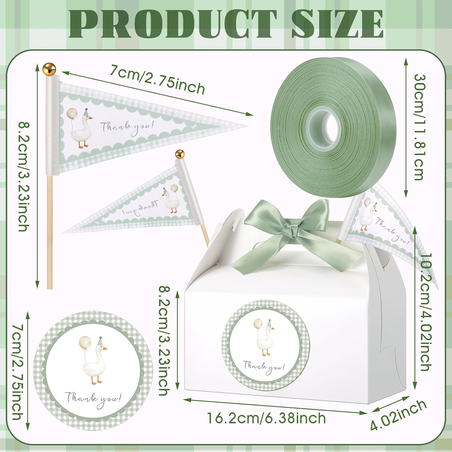 AmazingSpark 12pcs Silly Goose Gift Boxes with Stickers Pennants