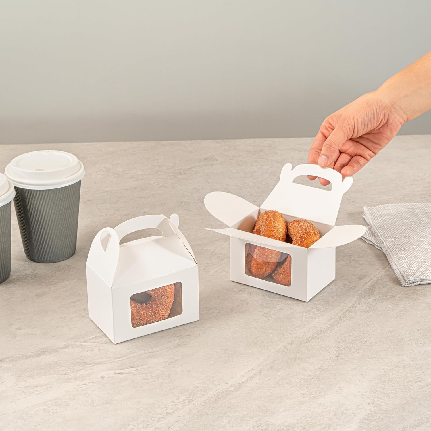 Restaurantware Bio Tek 4x25x25 Inch Gable Boxes 25 Count