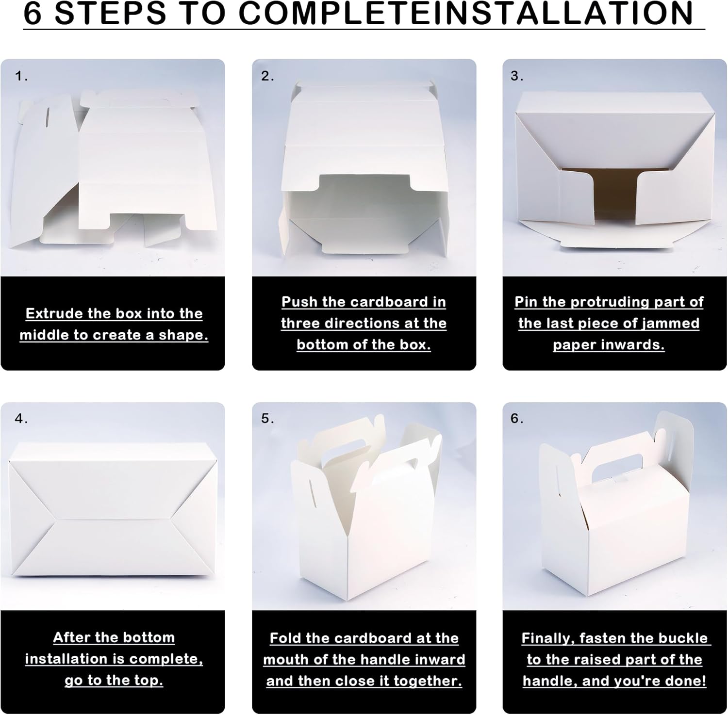 XAGLVV 24pcs White Gable Party Favor Boxes