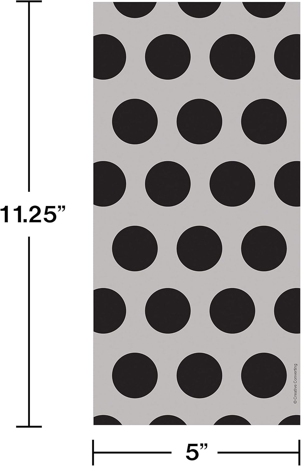 Creative Converting 20 Count Black Velvet Polka Dot Cello Bags
