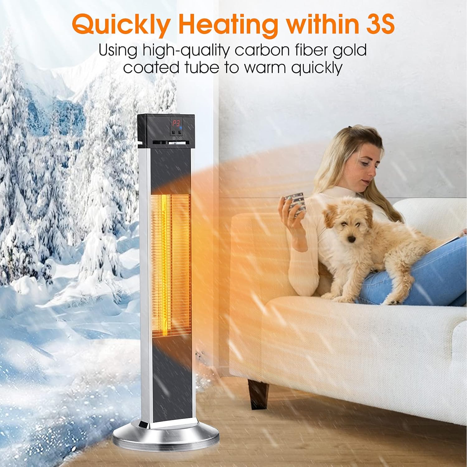 Air Choice 1500W Space Heater with 3S Quick Heat and 3 Modes