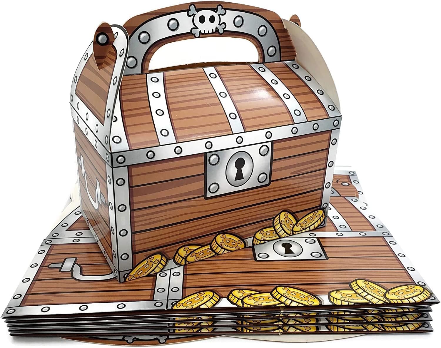 AMERICAN WIT 12 Pack Pirate Treasure Chest Boxes