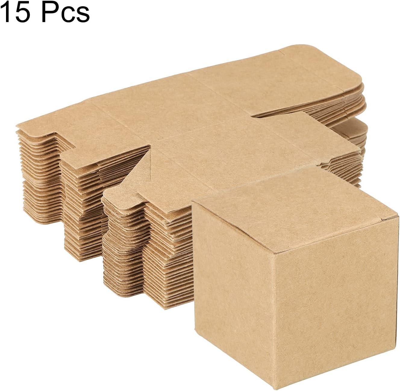PATIKIL Brown Corrugated Gift Boxes 2x2x2 Inch Pack of 15