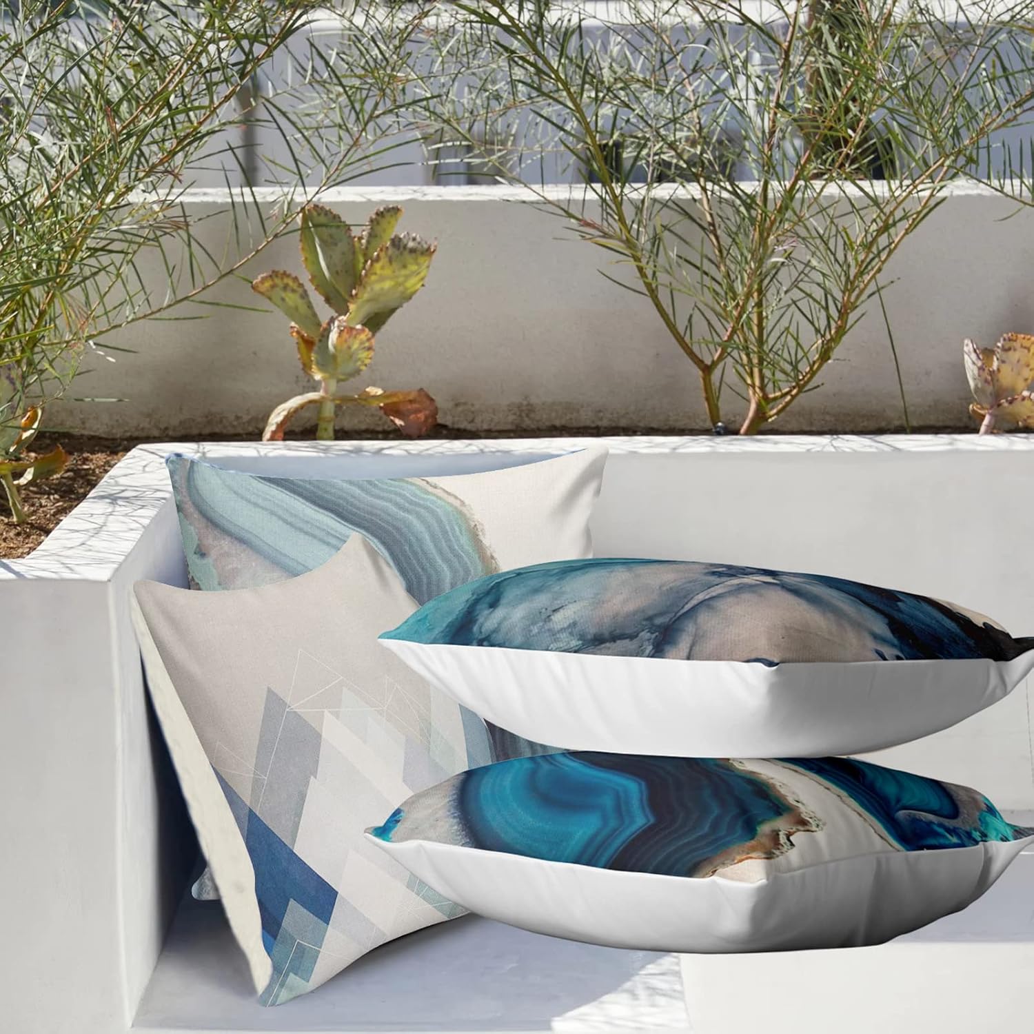 VIGVOG Waterproof Pillow Covers 18x18 Inch Set of 4