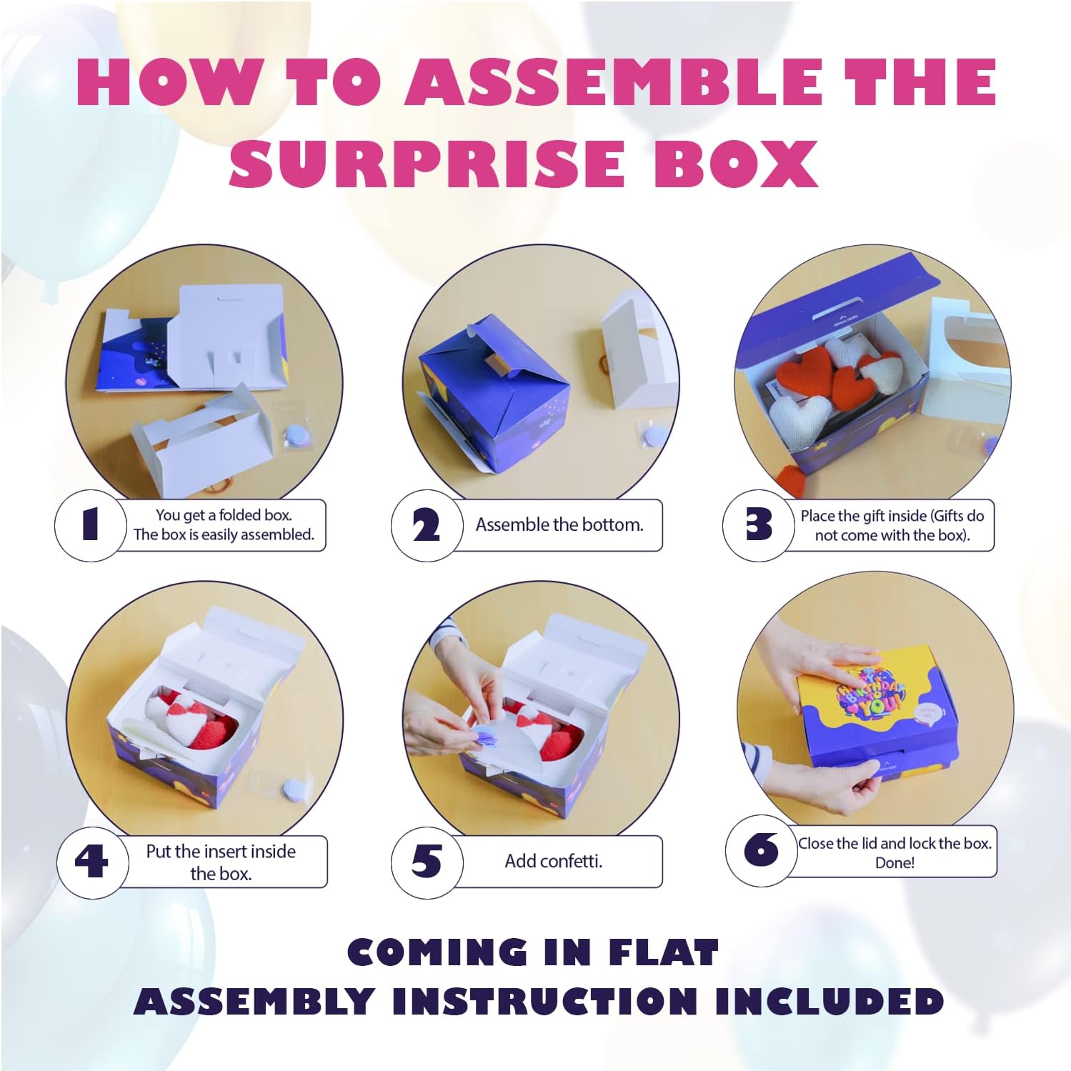 FETTIPOP Exploding Confetti Gift Box Surprise Kit
