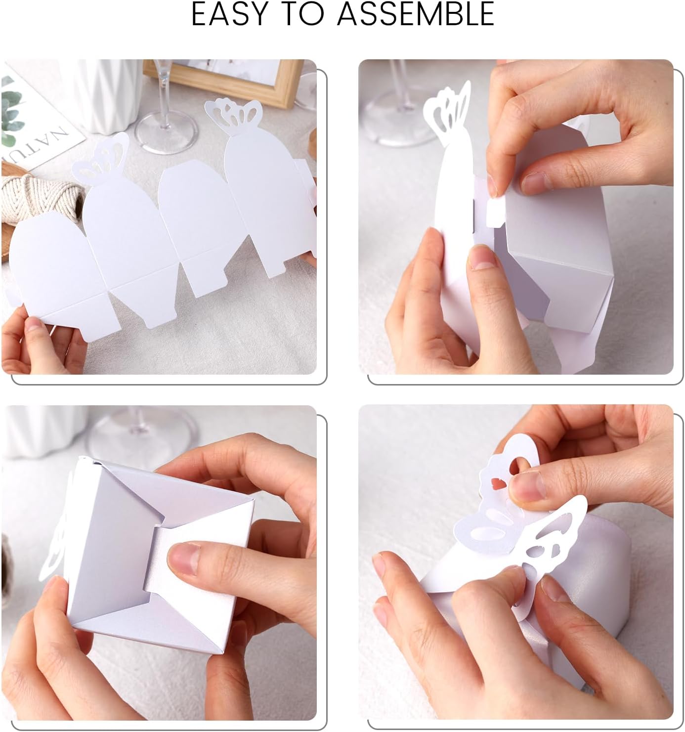VGOODALL 50PCS 3D Butterfly Candy Gift Boxes