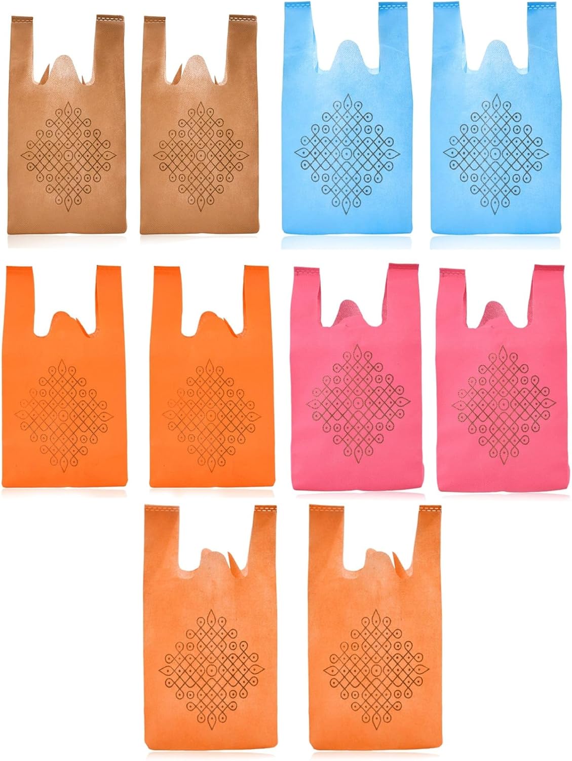 LOVENSPIRE Reusable Kolam Print Gift Bags