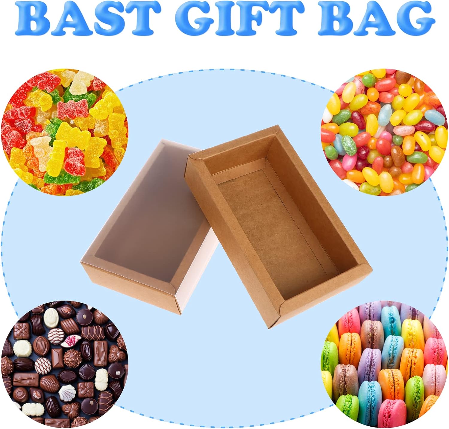 26 PCS Rectangle Kraft Boxes for Gifts and Crafts