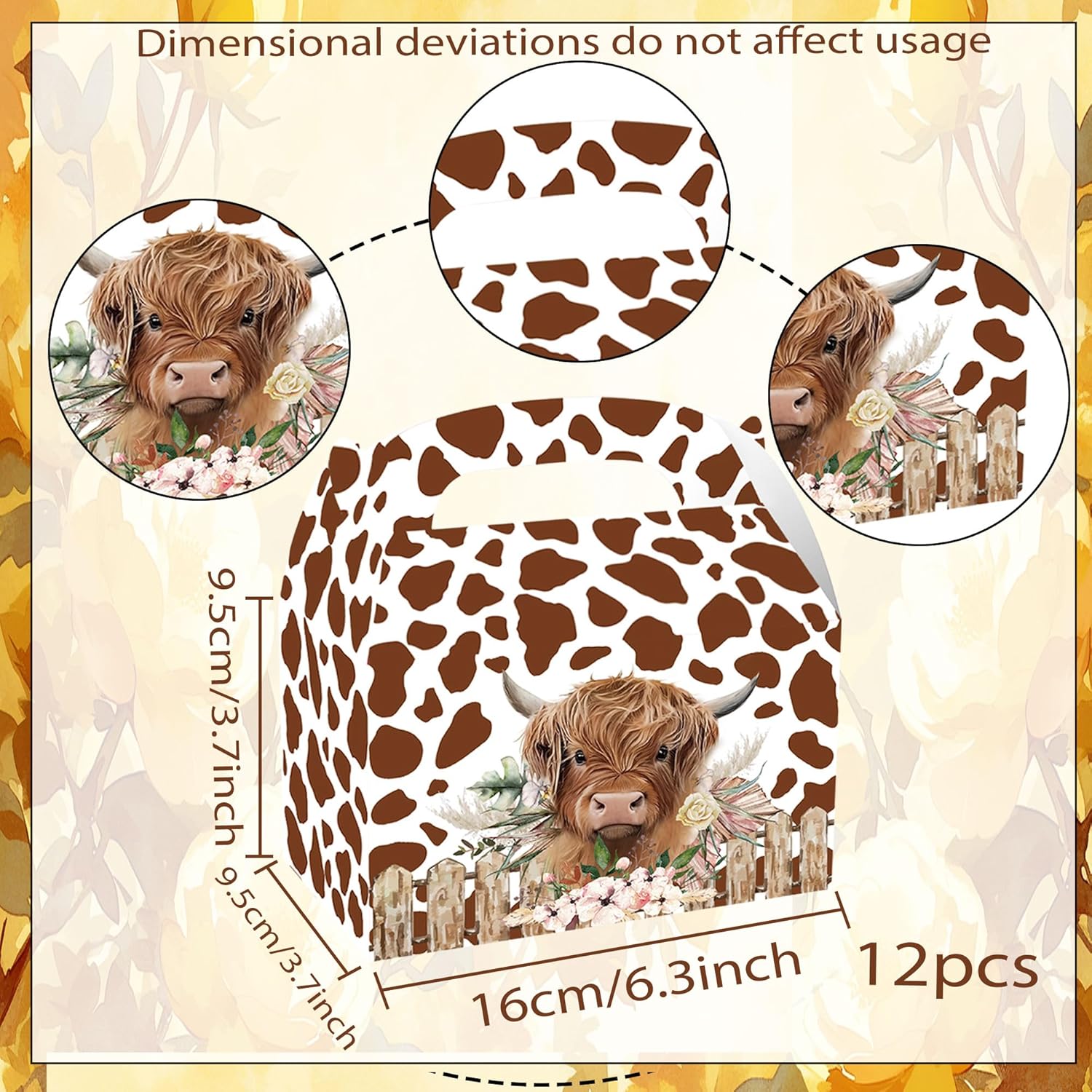 Bach And Boujee Highland Cow Party Treat Boxes