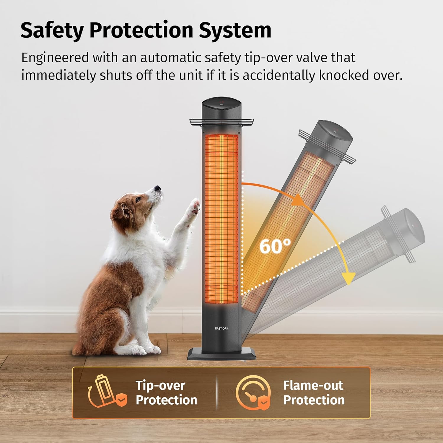 EAST OAK 1500W Portable Infrared Heater