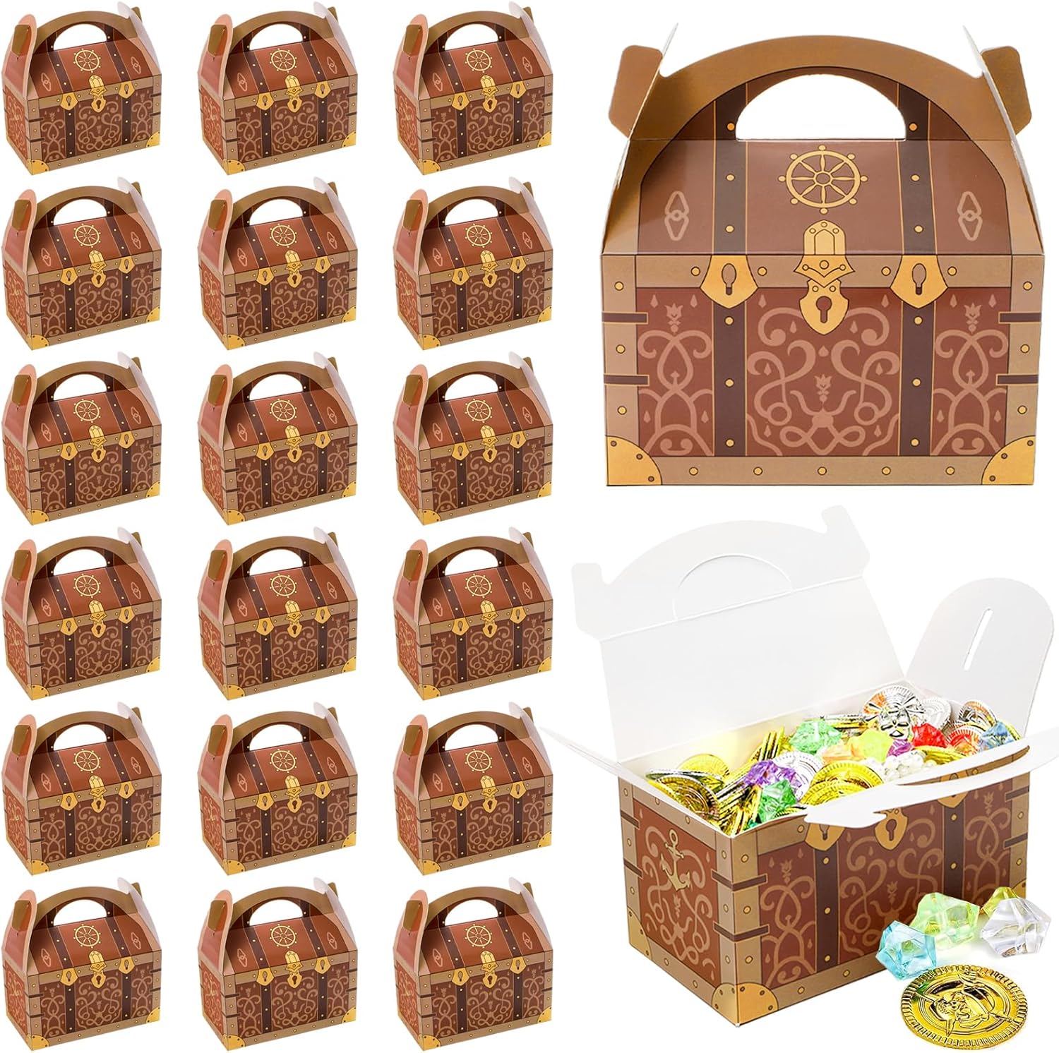 Bekith 36 Pack Pirate Treasure Chest Gift Boxes