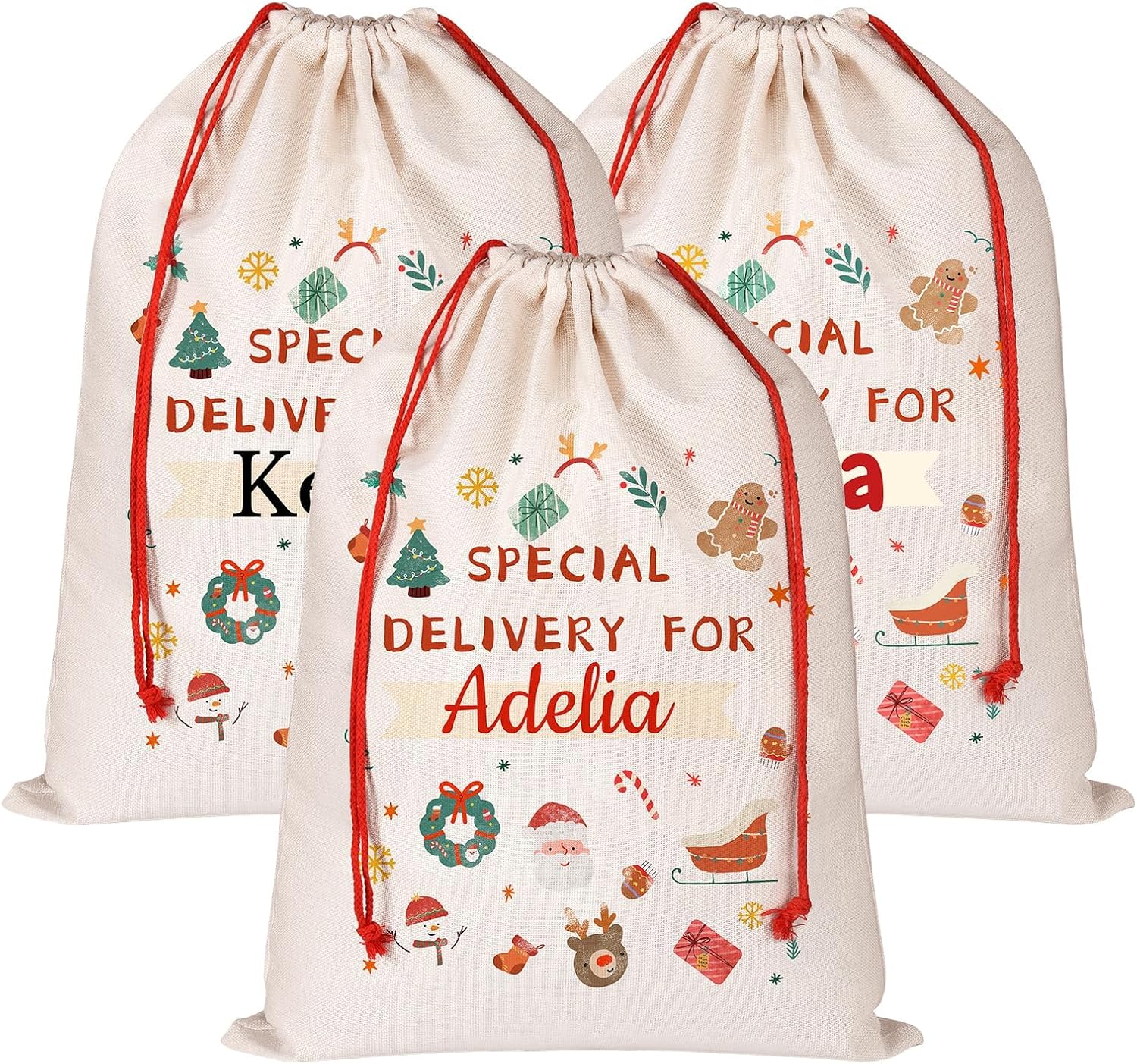 FAMIPAWS Personalized Santa Sacks for Christmas