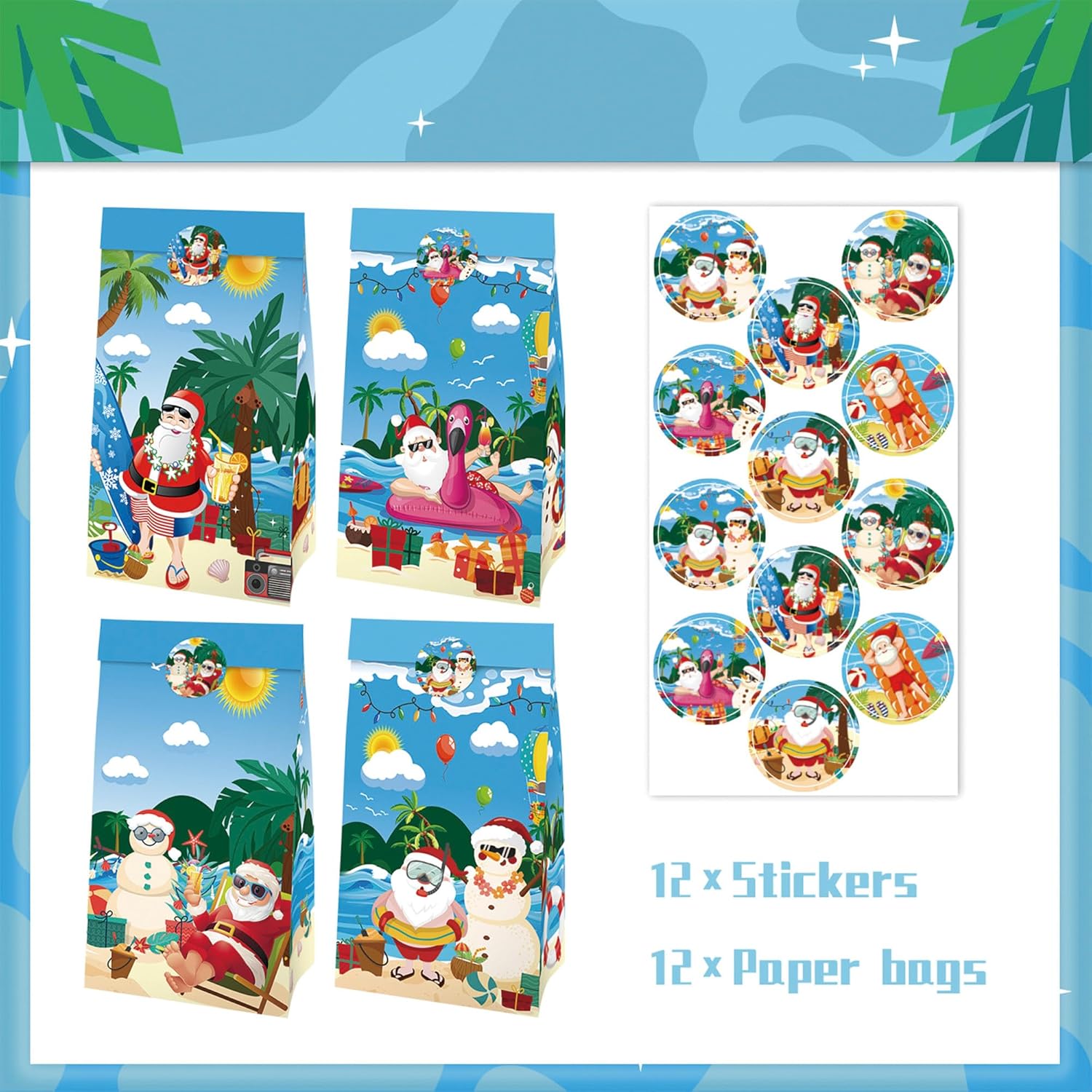 IRCOR Christmas in July Goodie Bags with Stickers