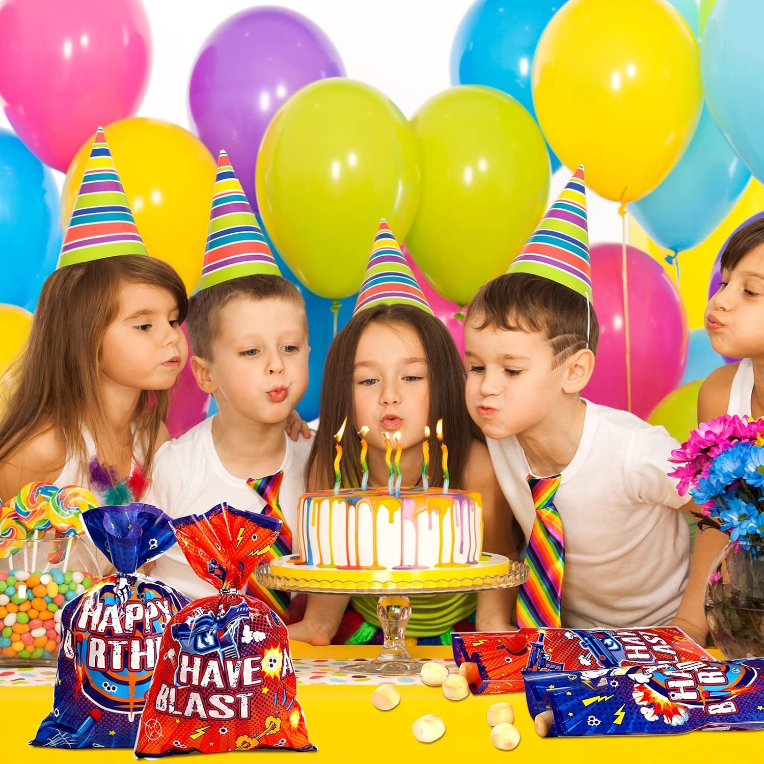 Pajean 100 Pcs Dart Battle Gift Bags for Parties
