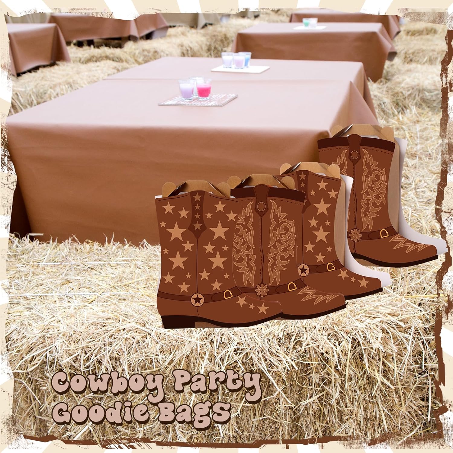 Mooliwe 12 Pcs Western Boots Party Favors Gift Boxes