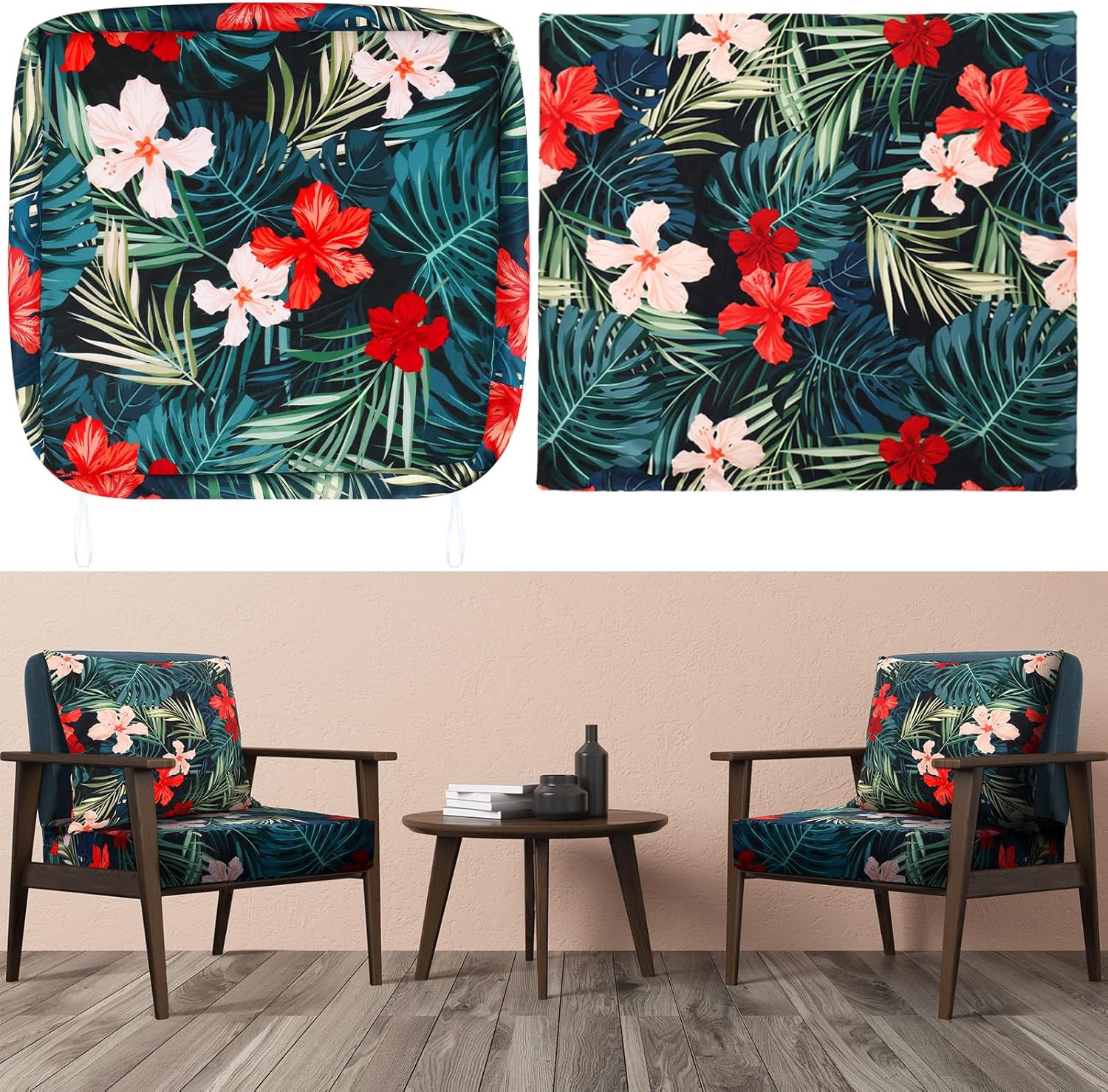 2 Pcs Hawaiian Outdoor Cushion Covers Set