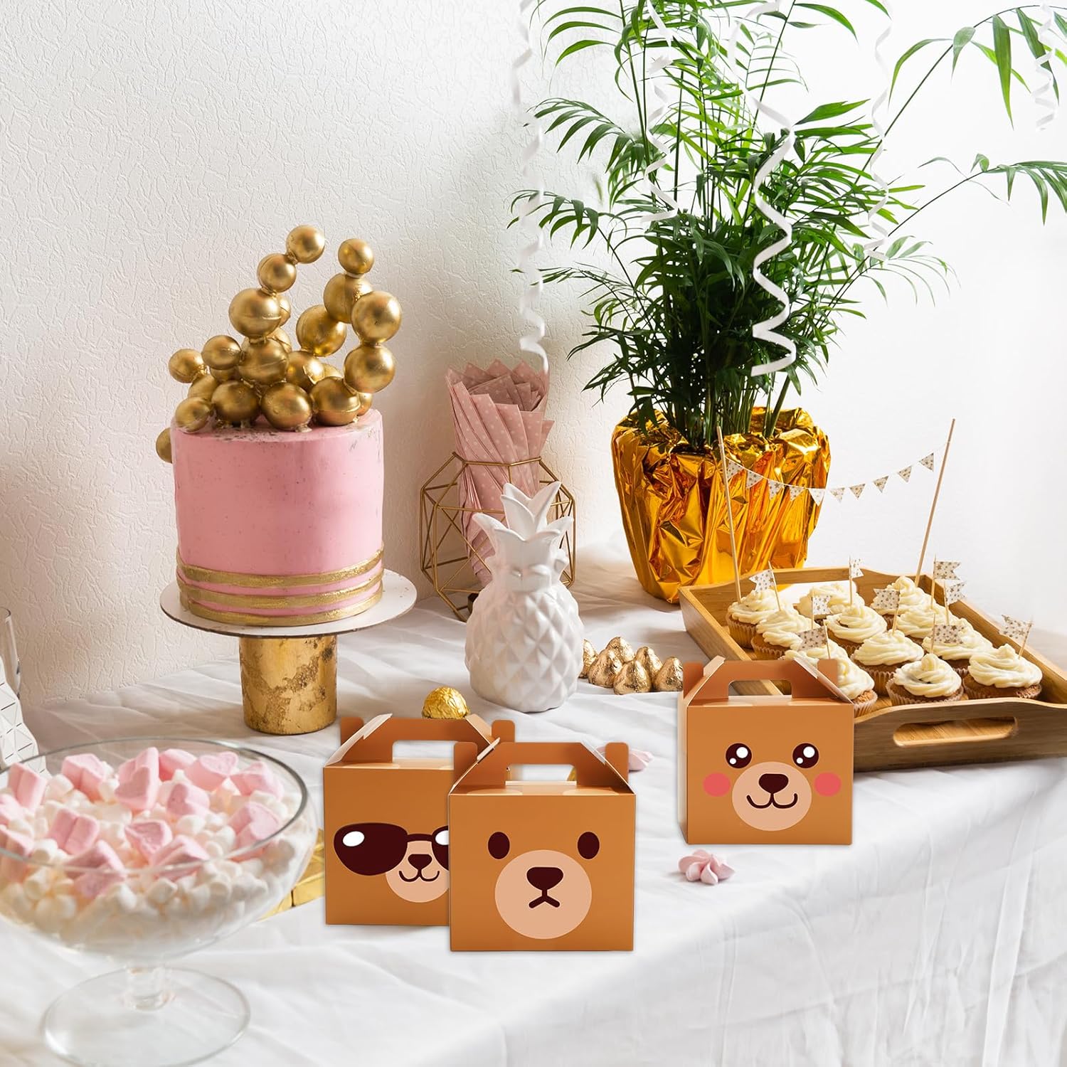 FYSUIMU 48Pcs Bear Treat Box with Handle
