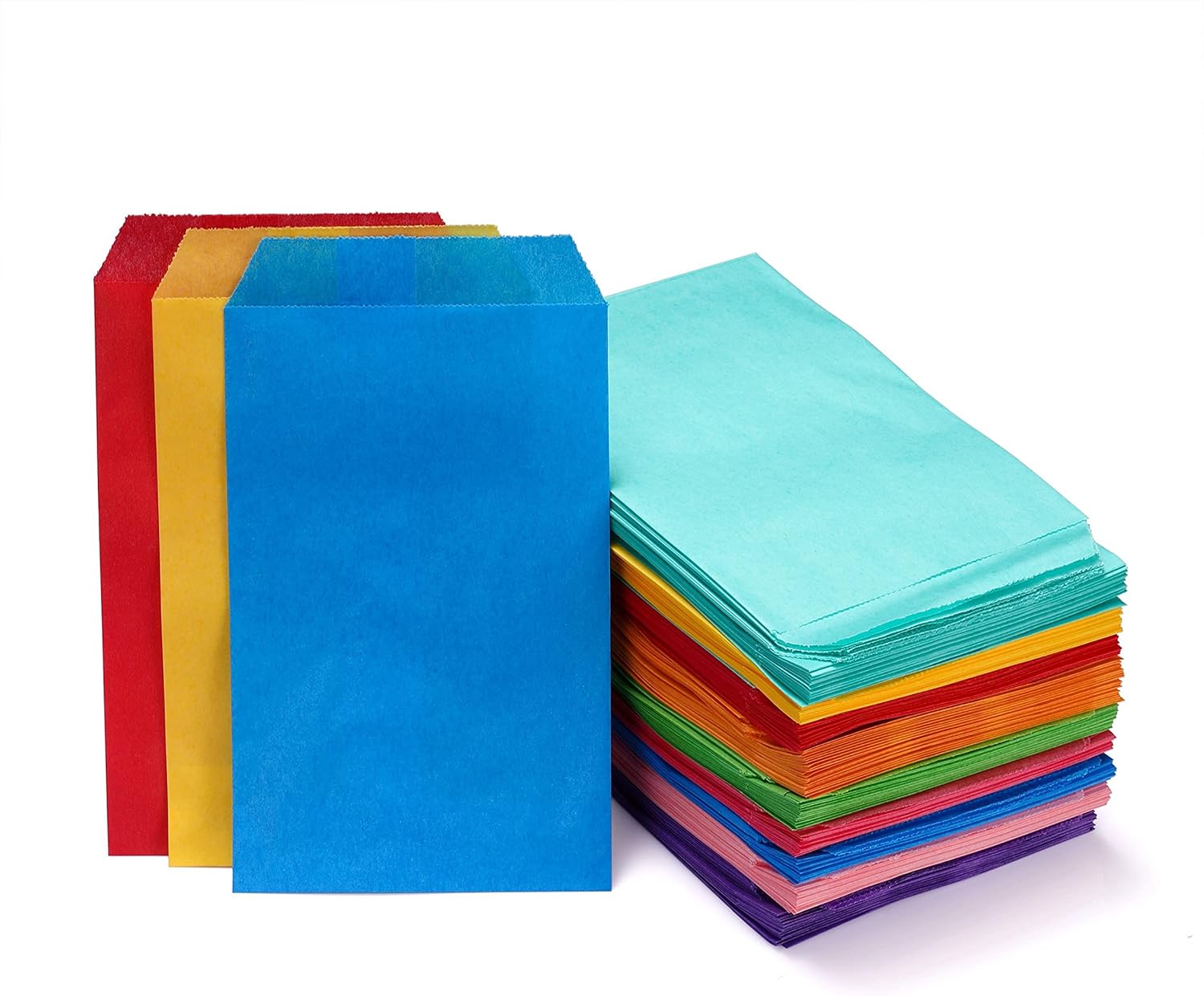 Quotidian Mint Green Flat Greaseproof Paper Bags 3x5 Inch Pack of 100