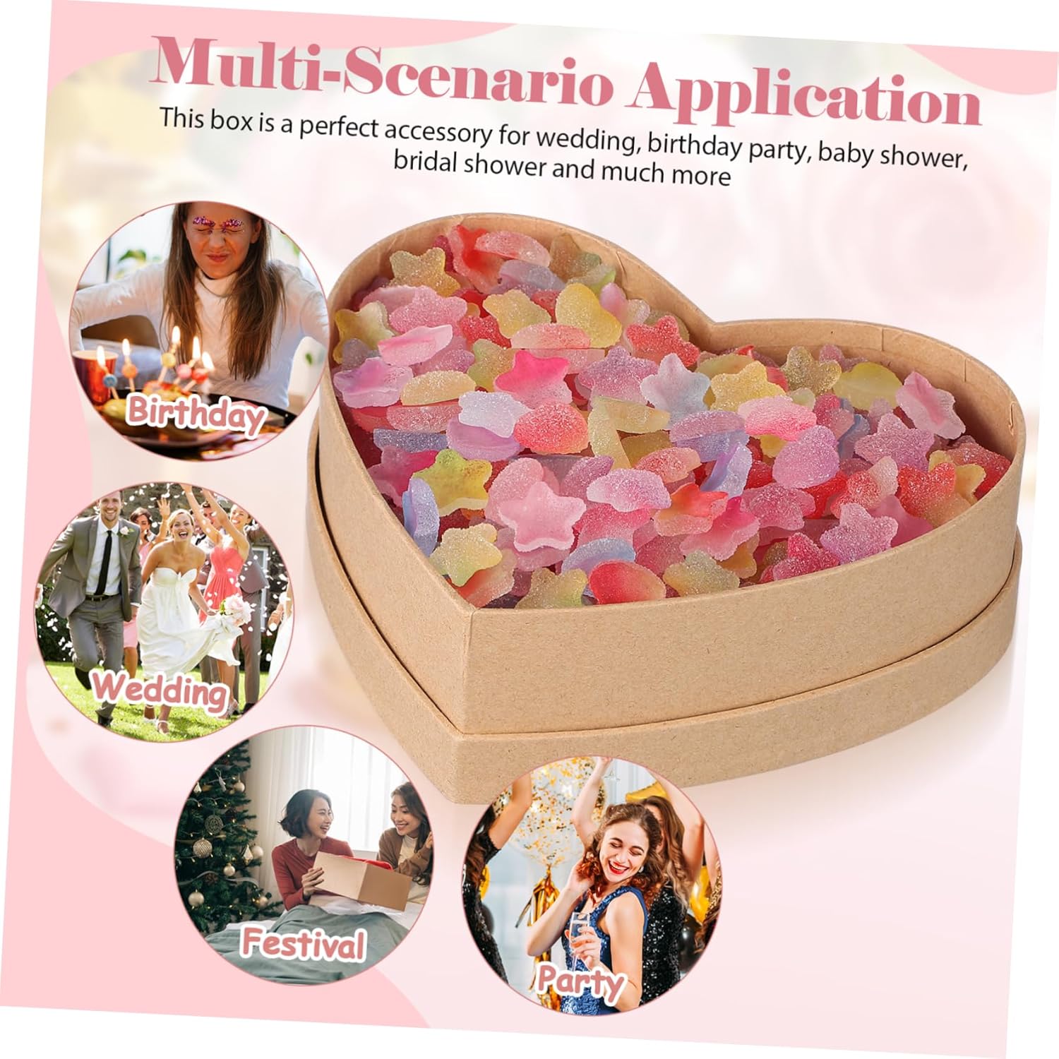 WOFASHPURET Heart Shaped Gift Box for Valentines Day