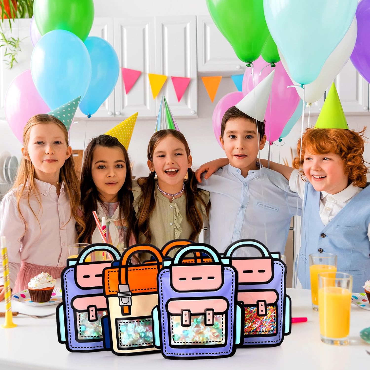 Locmeo 20 Pcs Bulk Cartoon Gift Bags for Kids