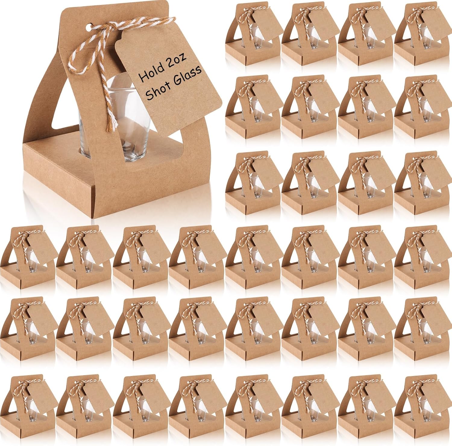 Wangdefa 50 Pack Shot Glass Favor Bags for Wedding Events