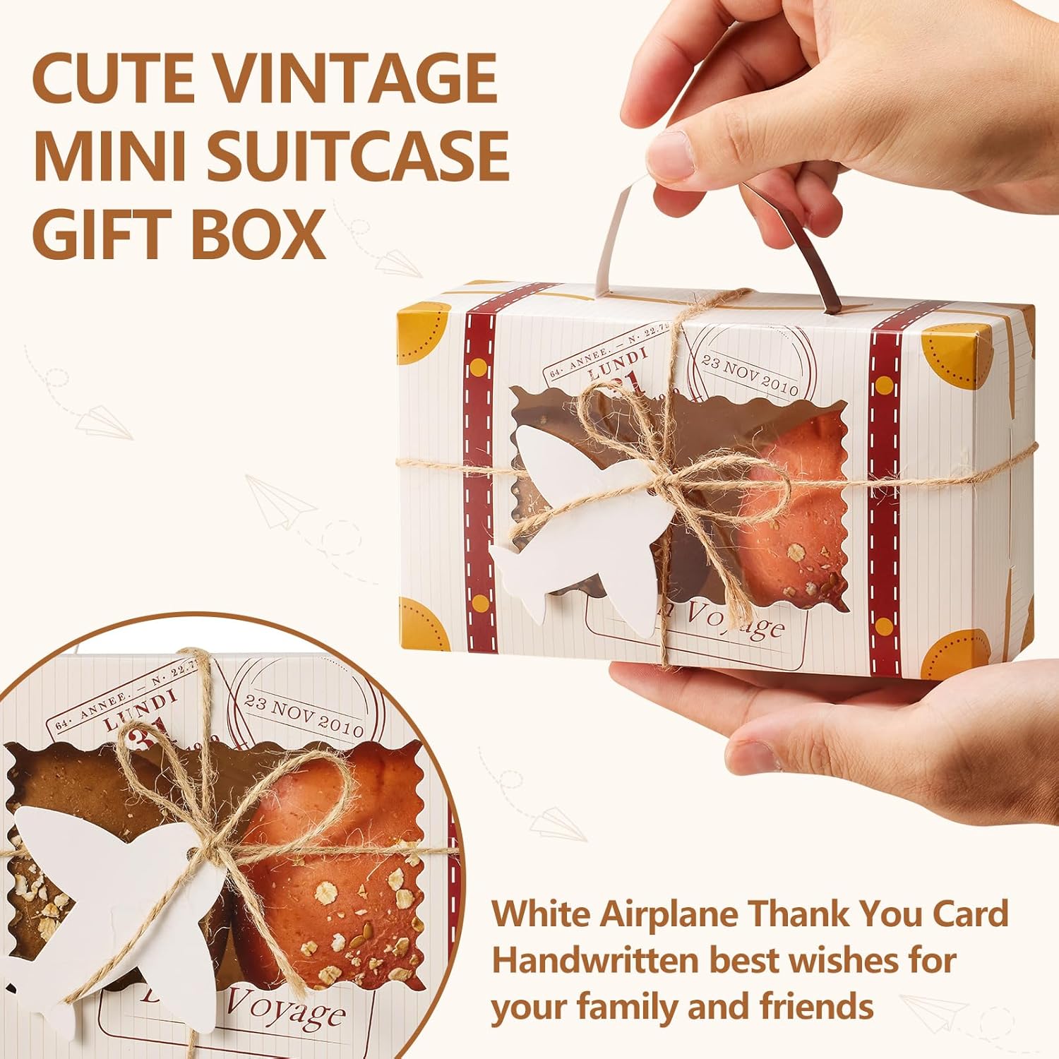 Yodyzj 20-Piece Mini Suitcase Candy Boxes with Window