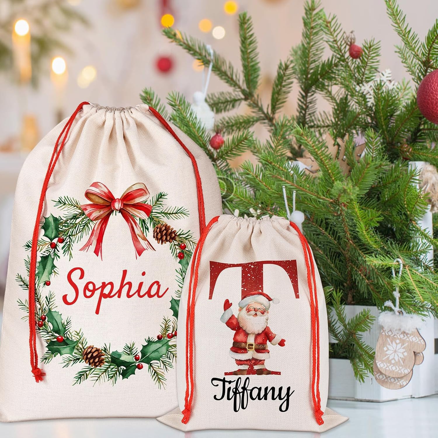 FAMIPAWS Personalized Santa Sacks for Christmas