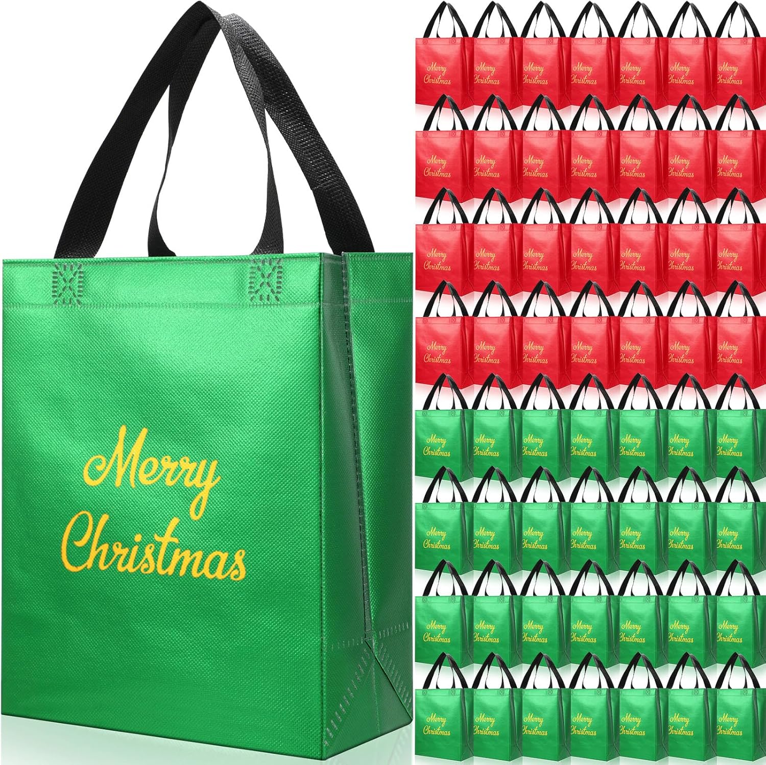 Paterr 60 Pcs Holographic Gift Bags with Glossy Finish