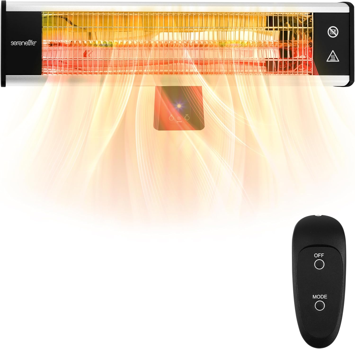 SereneLife Infrared Wall Mount Heater with Remote Control 1500W