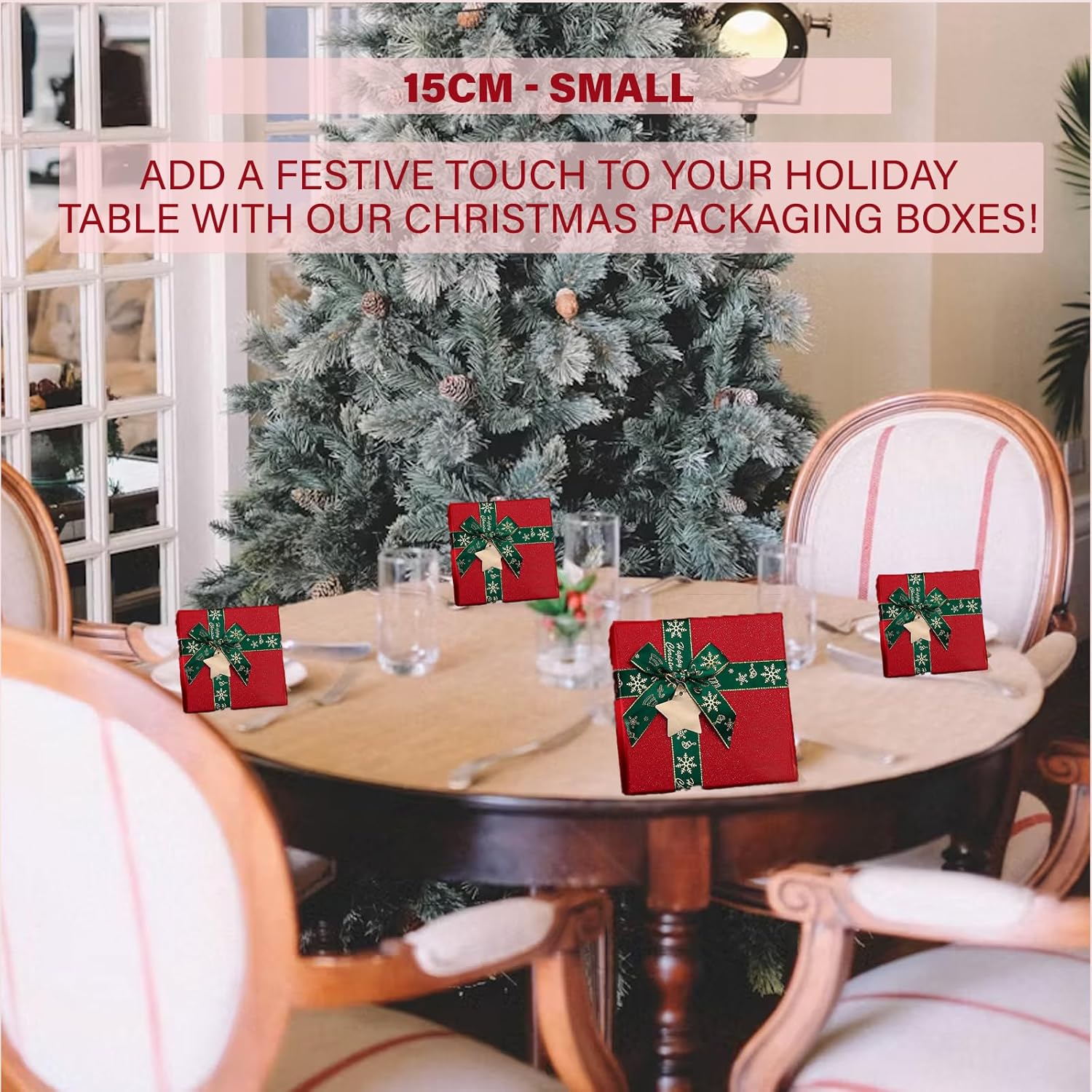Krdrgey 4 Pack Christmas Gift Boxes with Lids