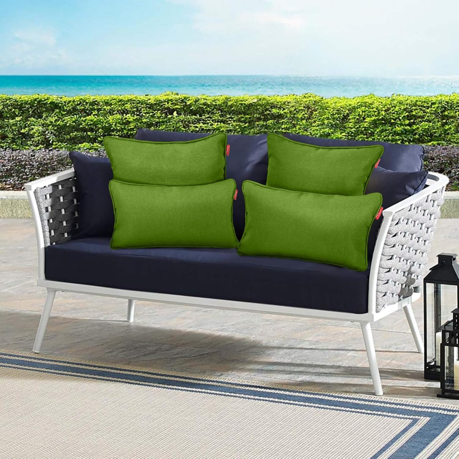 Pcinfuns 18x18 Inch Outdoor Throw Pillows 2 Pack