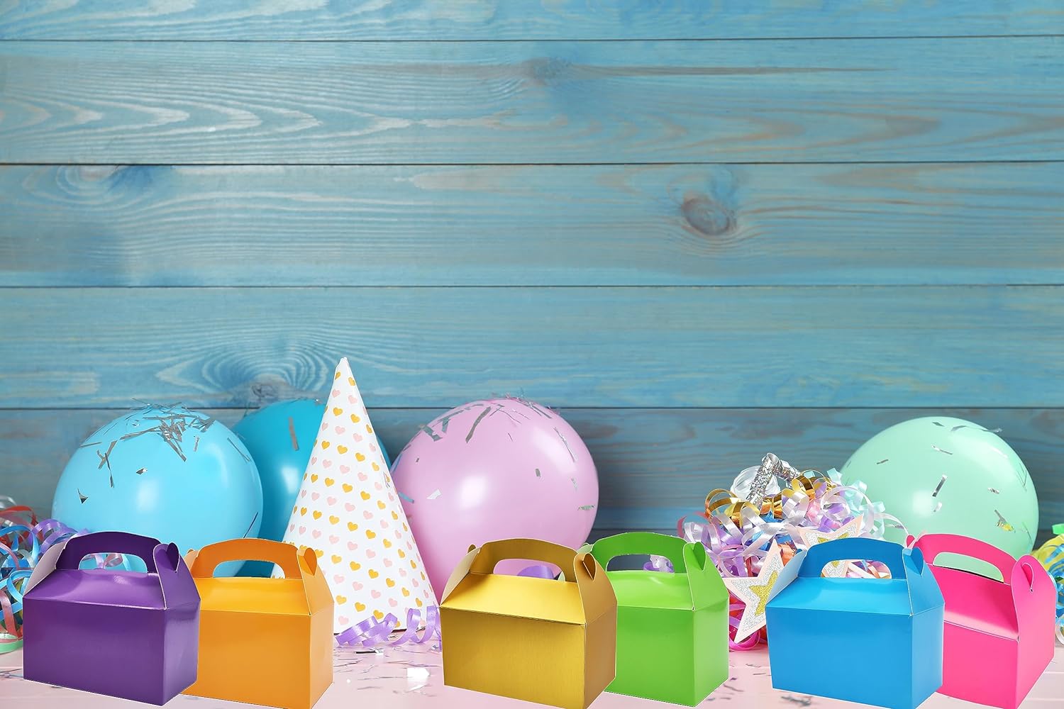 White Gable Treat Boxes for Kids Birthday Party Favors
