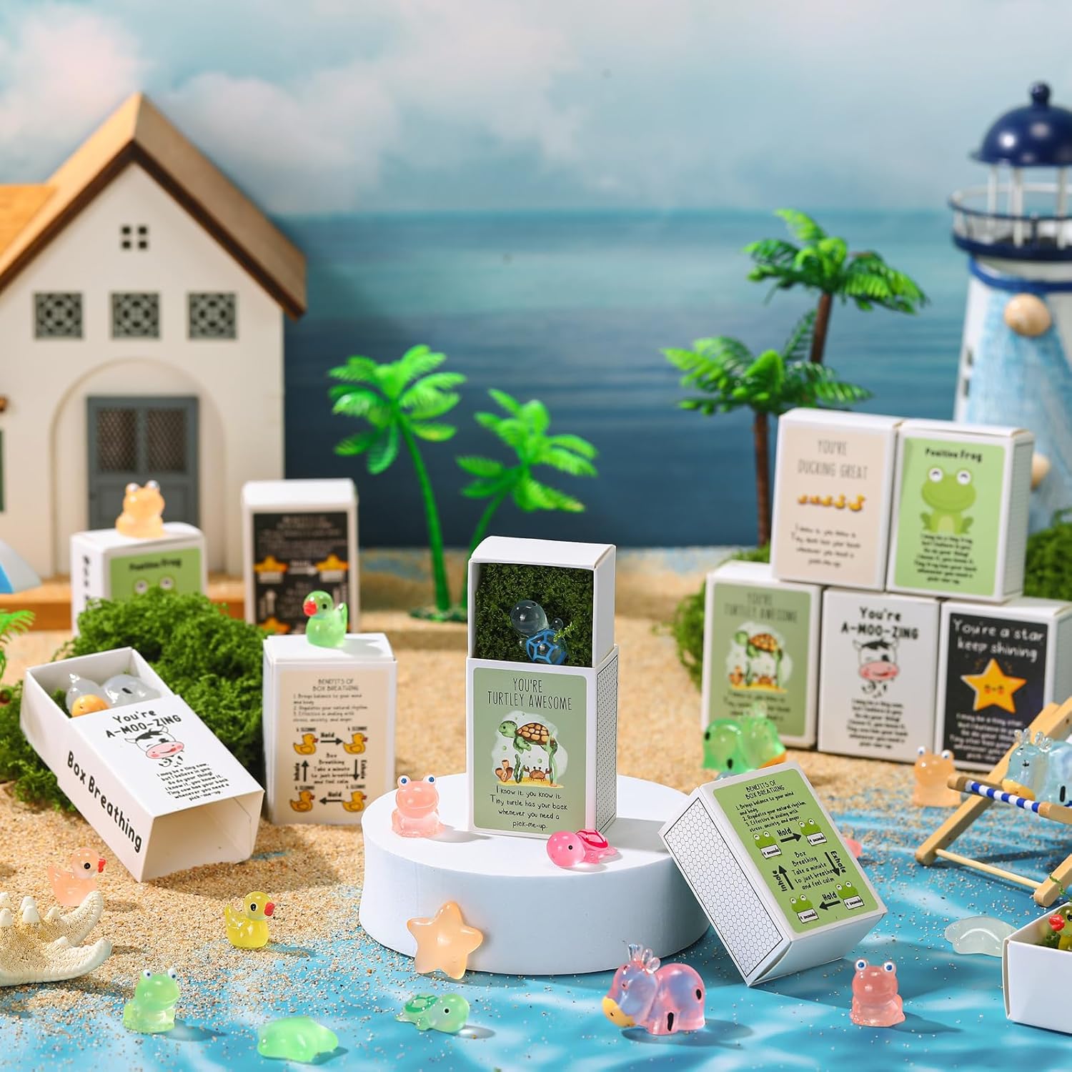 100 Pcs Luminous Resin Affirmation Gift Box Set