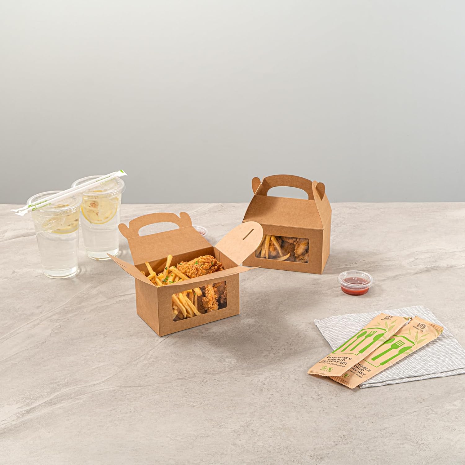 Restaurantware Bio Tek 6x35x35 Inch Gable Gift Boxes