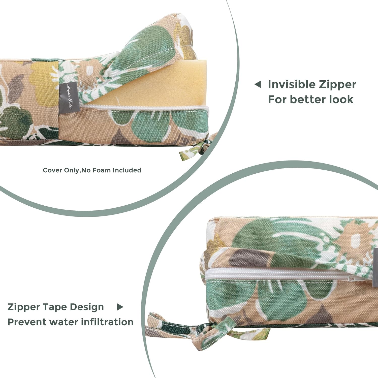 Magpie Fabrics Swing Cushion Covers 2 Set Green Floral