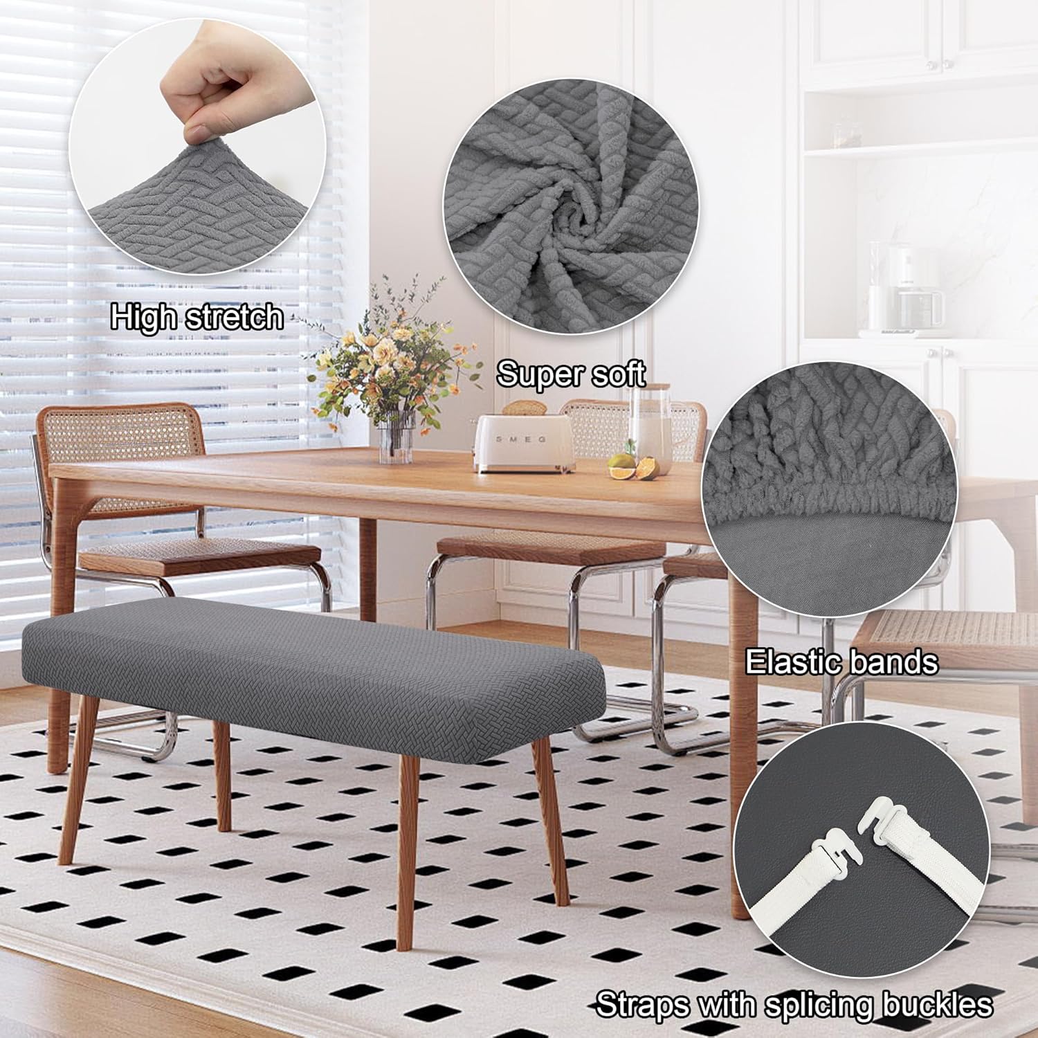 Stretch Bench Covers for Home Use Washable and Durable