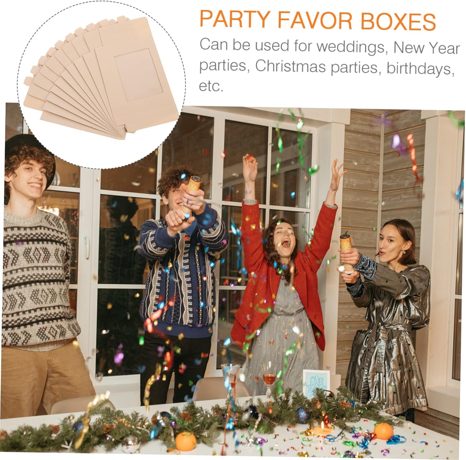 ABOOFAN 10pcs Transparent Window Cookie Boxes for Party Supplies