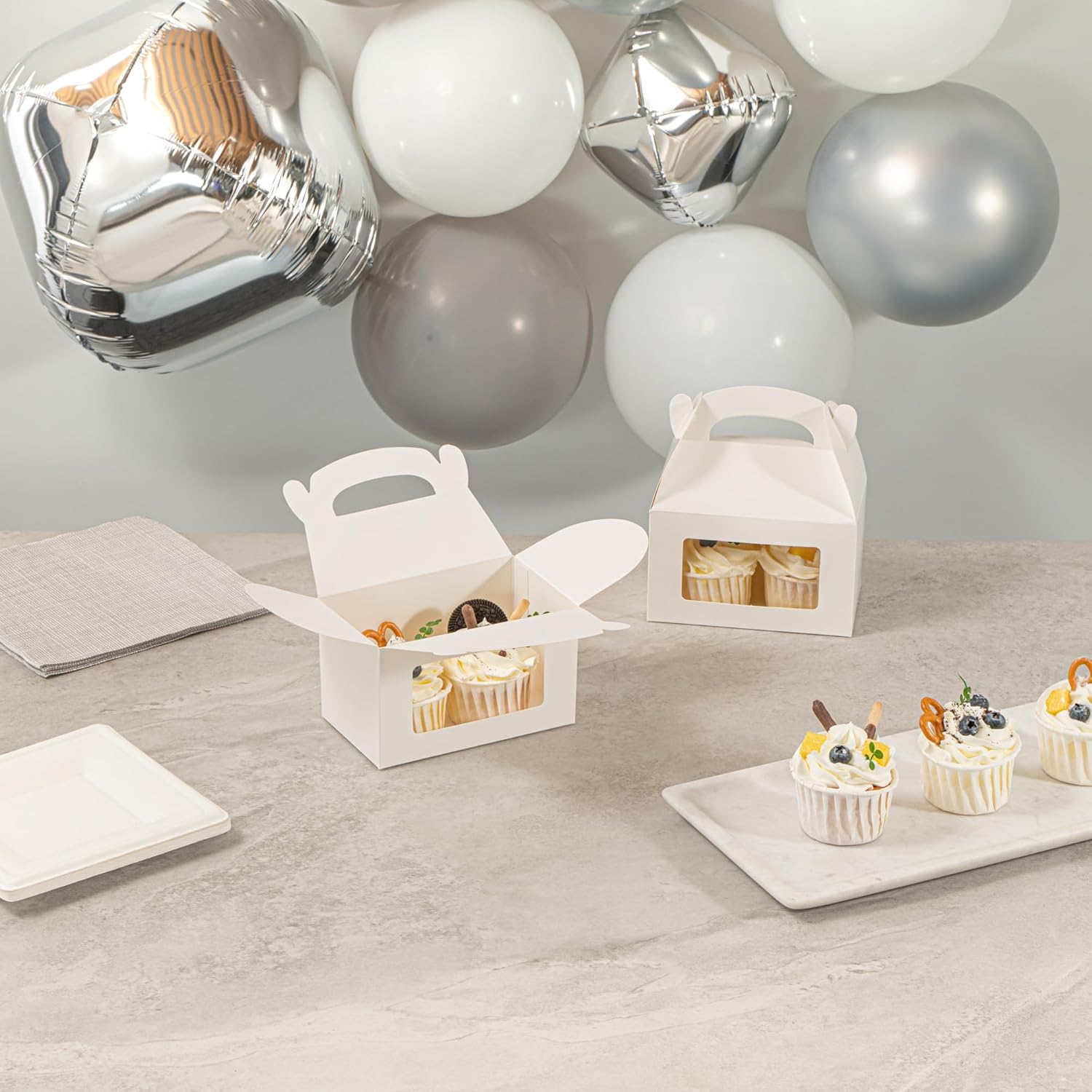 Restaurantware Bio Tek 6x35x35 Inch Gable Boxes 25 Gift Boxes