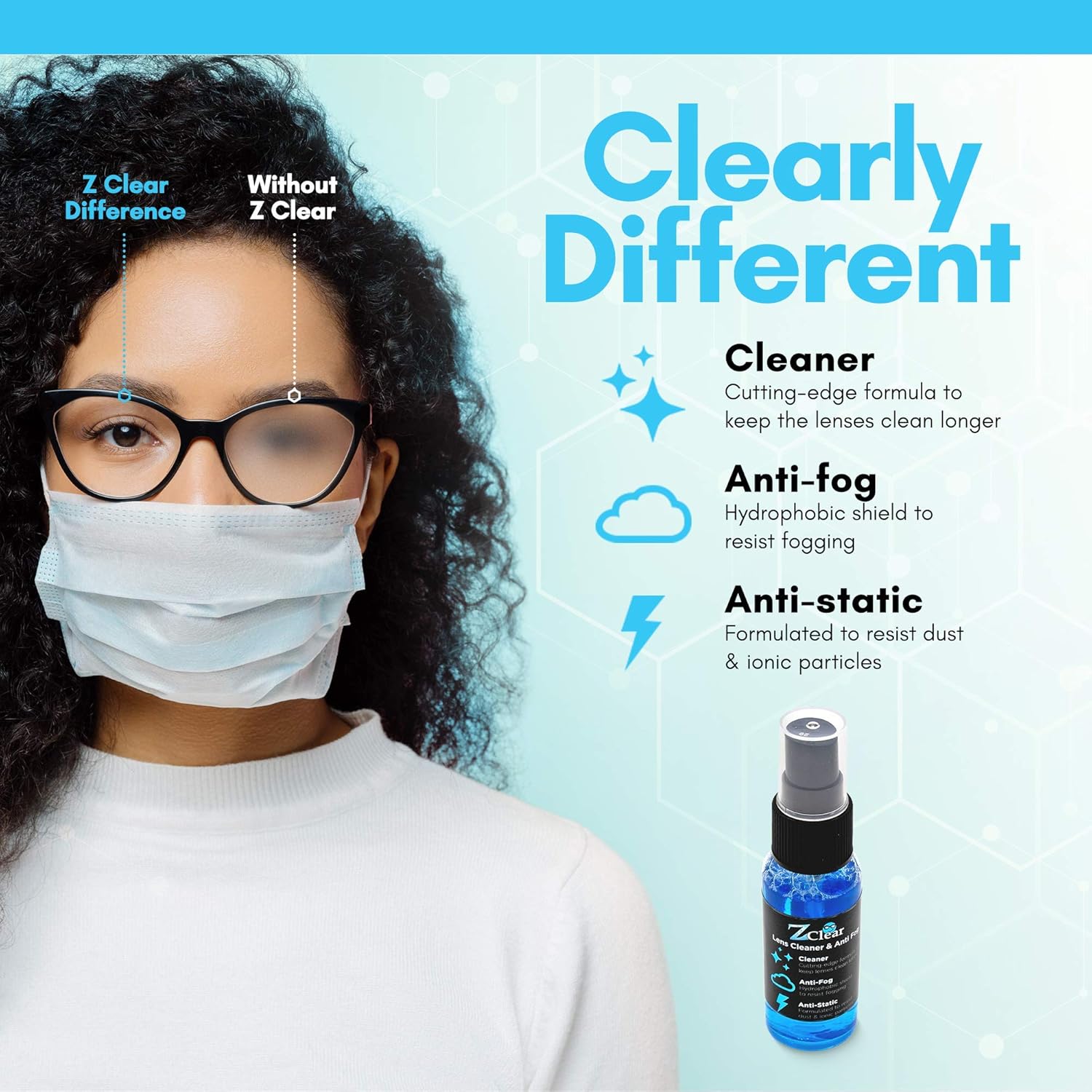 Z Clear Combo Pack 1oz Anti-Fog Spray and Microfiber Cloth