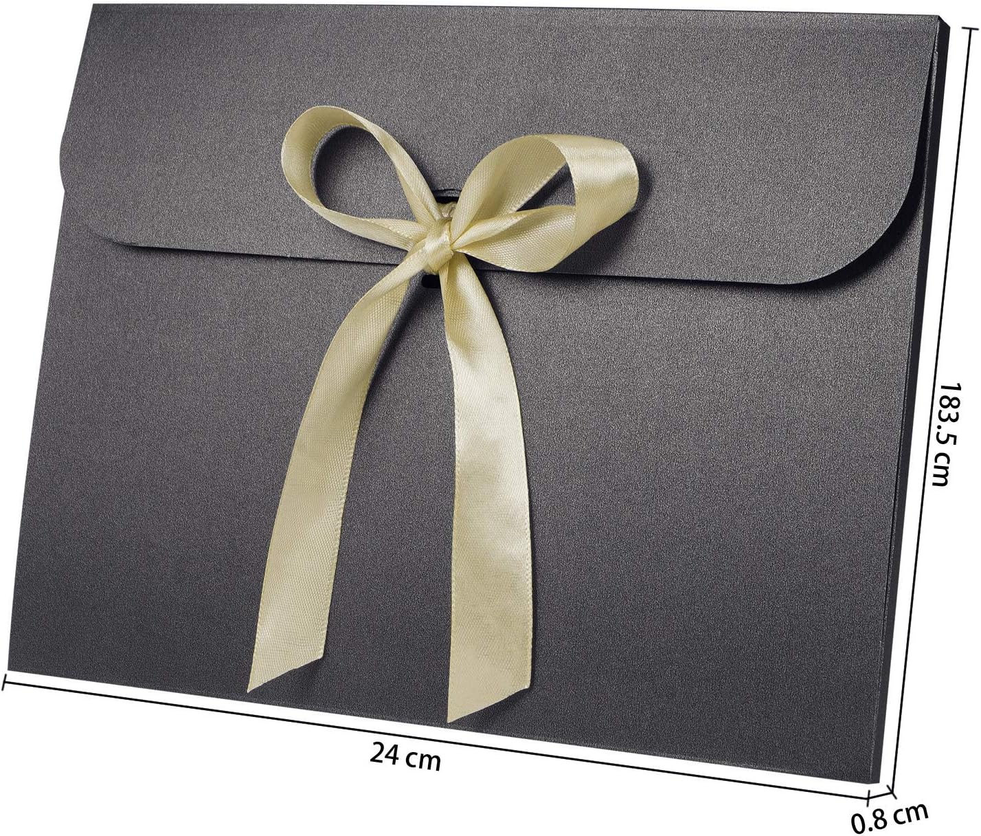 10PCS Gift Envelopes with Ribbon Bowknot Black