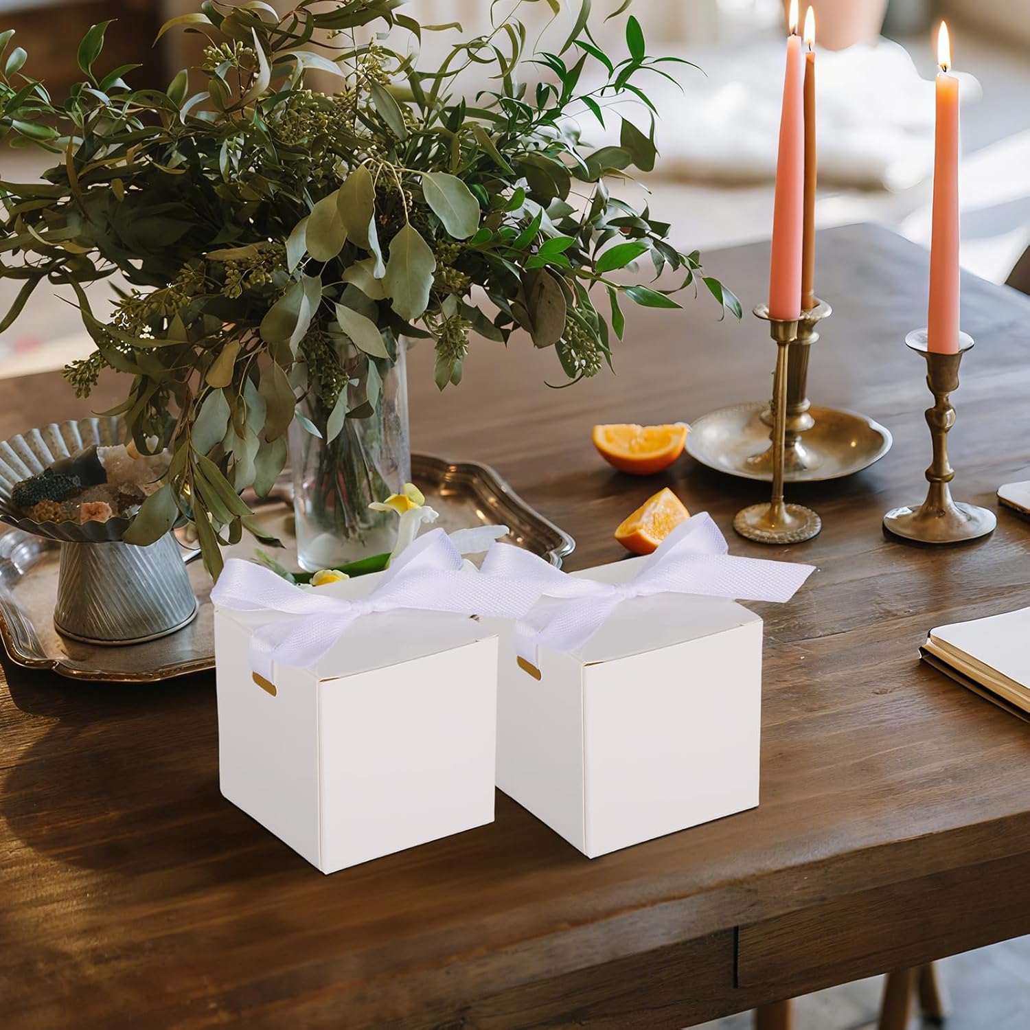 48 Pcs Mini Wedding Gift Boxes with Ribbon