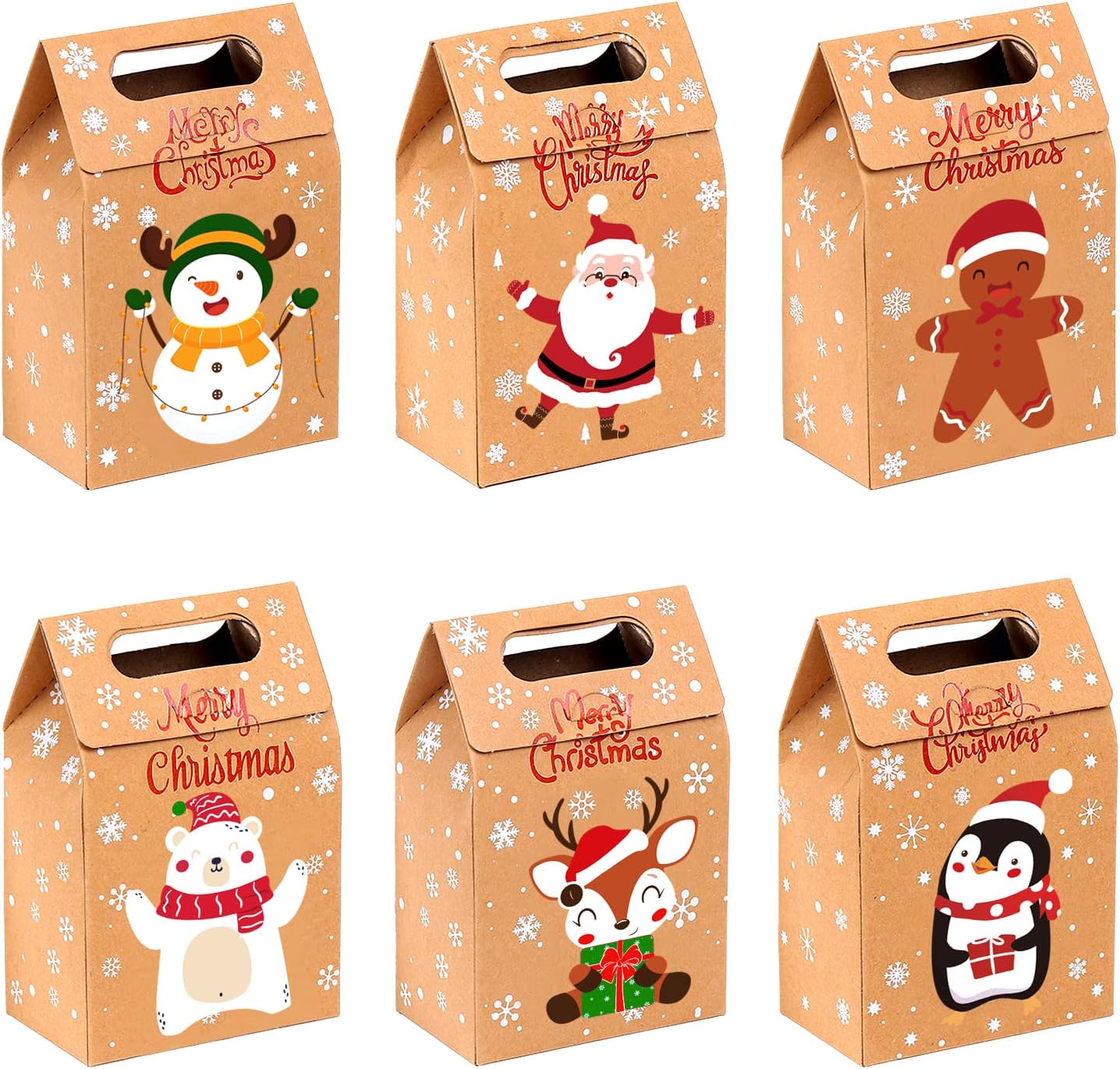 JOICEE 24pcs Christmas Gift Boxes with 6 Unique Designs