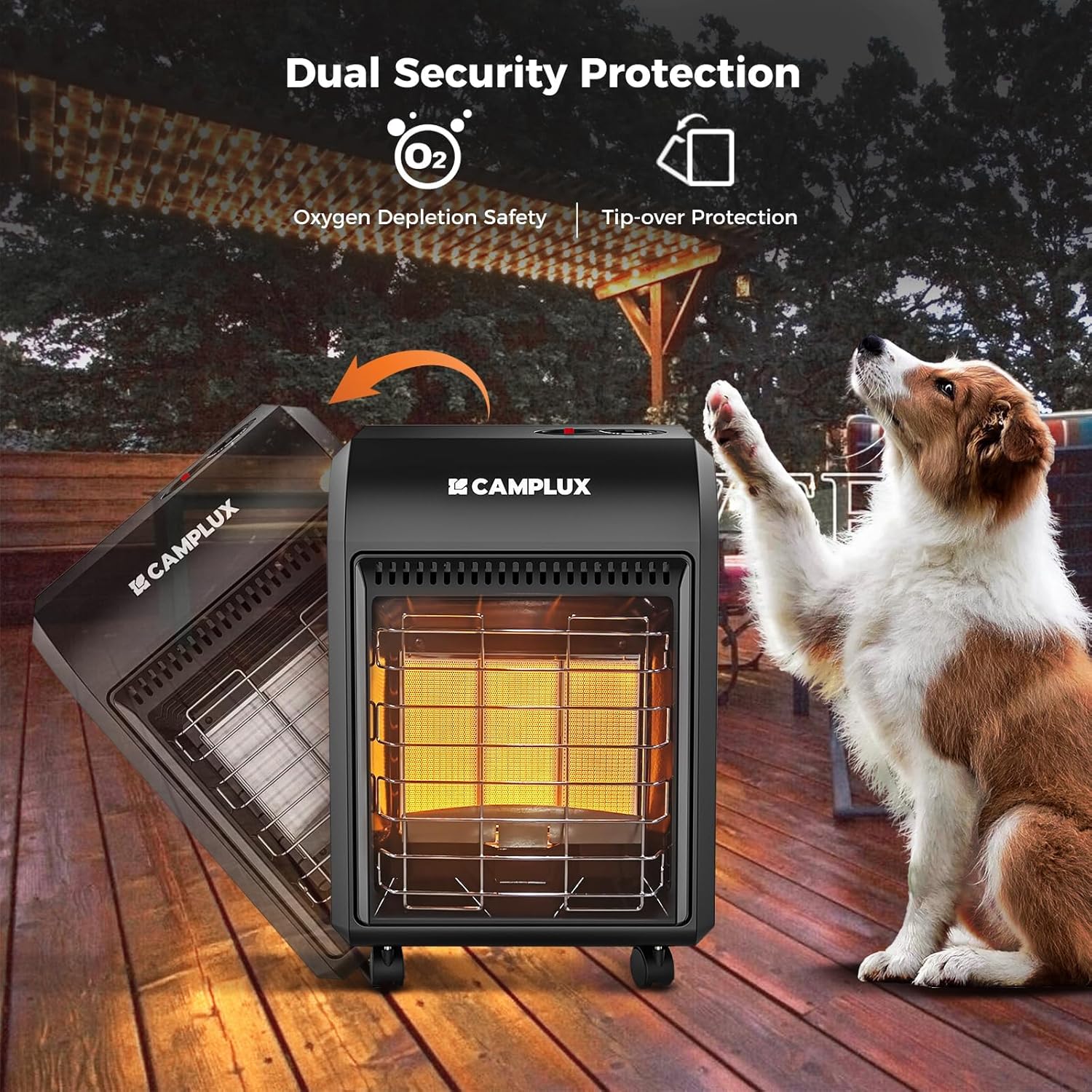 CAMPLUX Propane Heater 3 Modes 6000-18000 BTU Indoor Outdoor