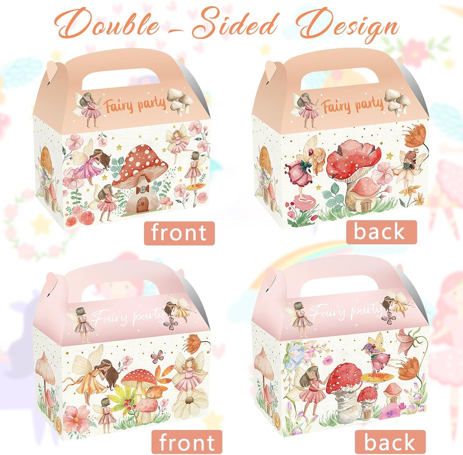 CIEOVO 24 Pack Fairy Birthday Treat Boxes